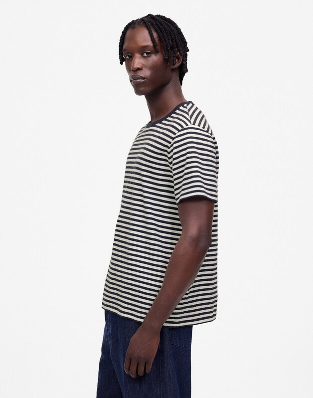 Allday Tee in Cotton-Linen Blend NIGHT INDIGO