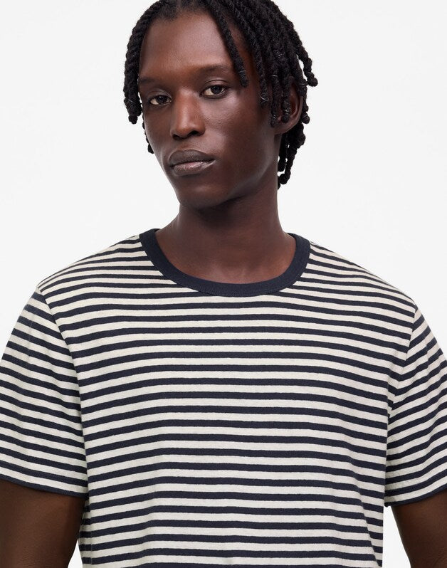 Allday Tee in Cotton-Linen Blend NIGHT INDIGO
