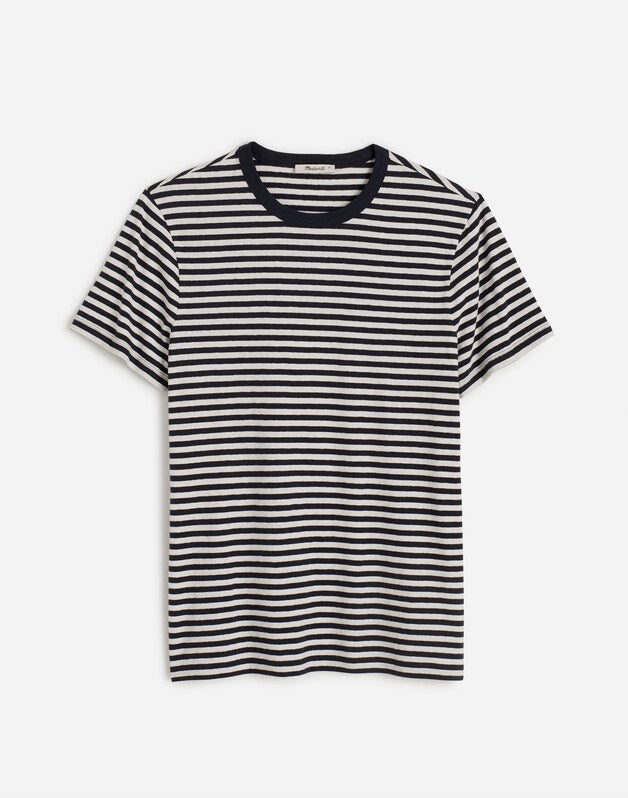 Allday Tee in Cotton-Linen Blend NIGHT INDIGO