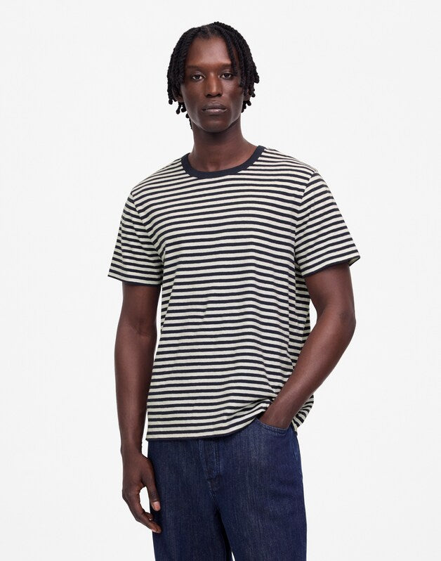 Allday Tee in Cotton-Linen Blend NIGHT INDIGO