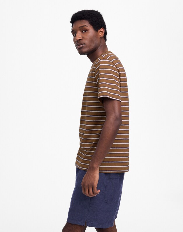 Allday Tee in Cotton-Linen Blend FADED BIRCH