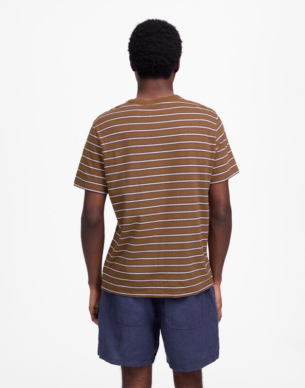 Allday Tee in Cotton-Linen Blend FADED BIRCH