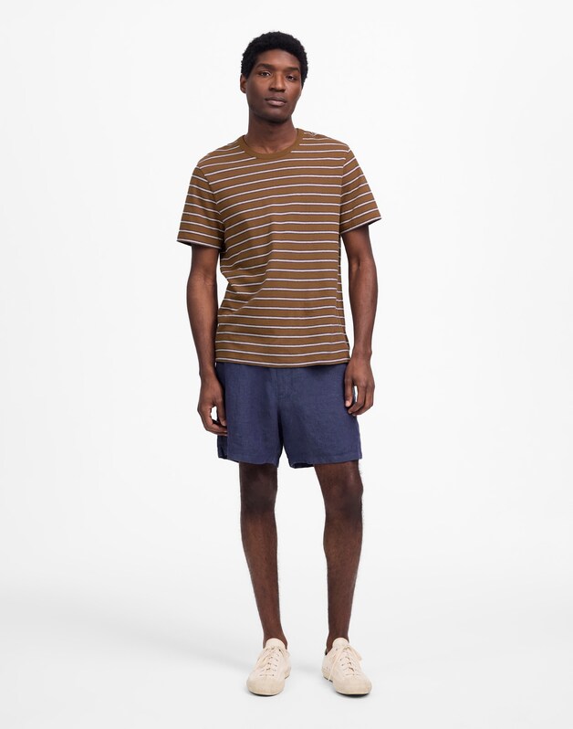 Allday Tee in Cotton-Linen Blend FADED BIRCH