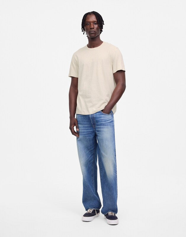 Allday Tee in Cotton-Linen Blend DOVE