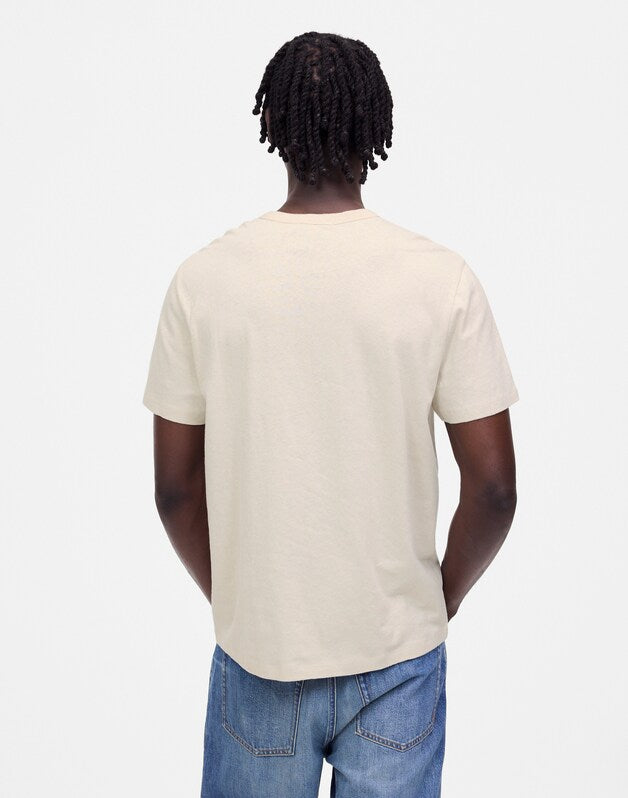 Allday Tee in Cotton-Linen Blend DOVE