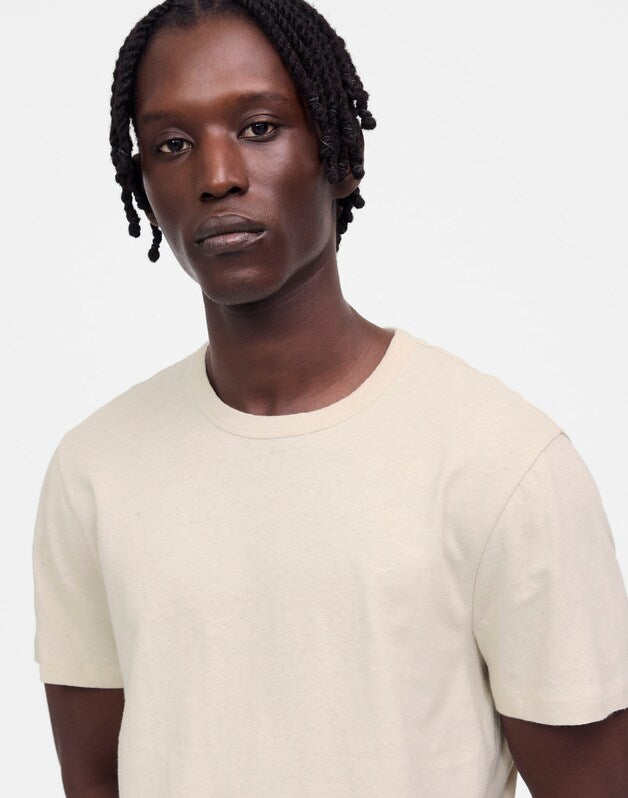 Allday Tee in Cotton-Linen Blend DOVE
