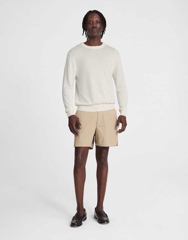 Crewneck Sweater in Lightweight Cotton-Linen Blend SALT