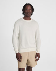 Crewneck Sweater in Lightweight Cotton-Linen Blend SALT