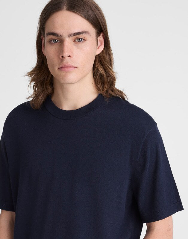 Crewneck Sweater Tee in Everyday Cotton DARK NAVY