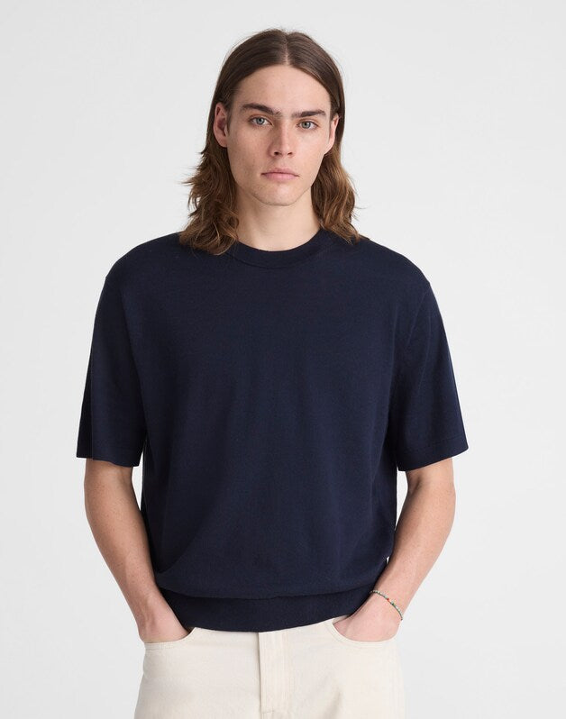 Crewneck Sweater Tee in Everyday Cotton DARK NAVY
