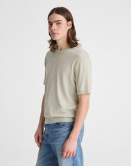 Crewneck Sweater Tee in Everyday Cotton DUSTY CELADON