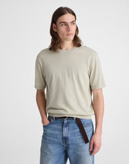 Crewneck Sweater Tee in Everyday Cotton DUSTY CELADON