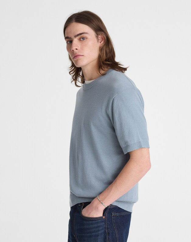 Crewneck Sweater Tee in Everyday Cotton OVERCAST