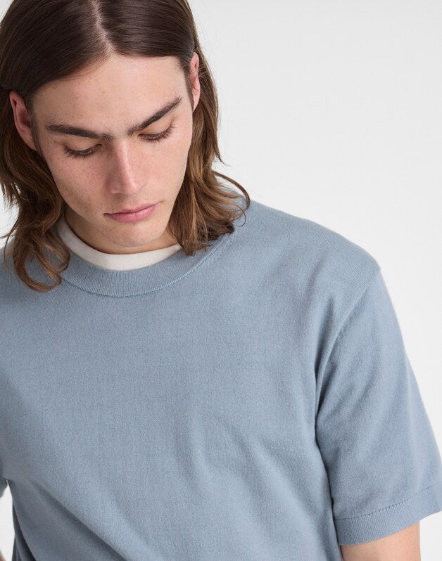 Crewneck Sweater Tee in Everyday Cotton OVERCAST
