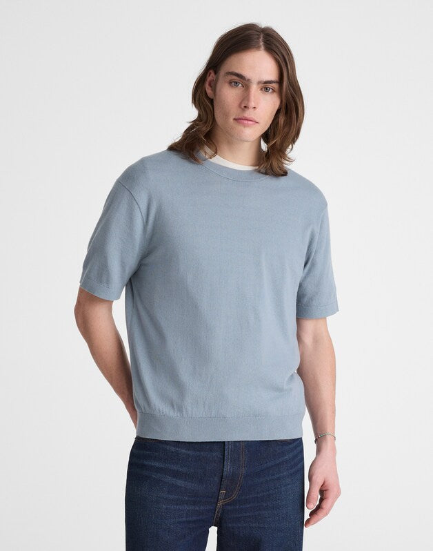 Crewneck Sweater Tee in Everyday Cotton OVERCAST