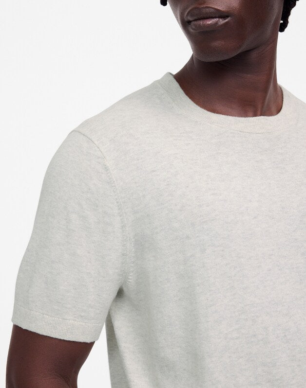 Crewneck Sweater Tee in Everyday Cotton HEATHER OAT