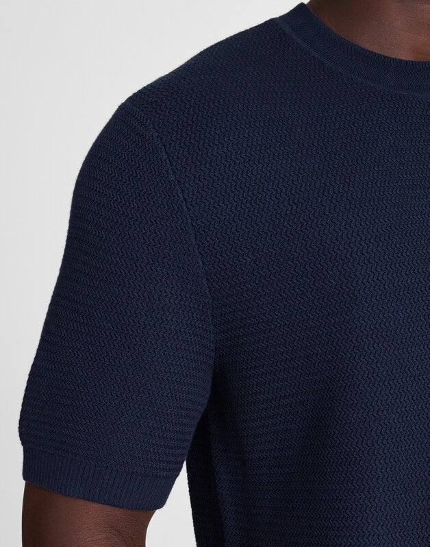 Zig-Zag Stitch Sweater Tee INK