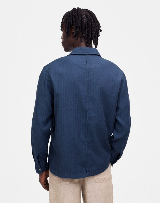 Work Shirt in Cotton-Linen Blend TRUE INDIGO