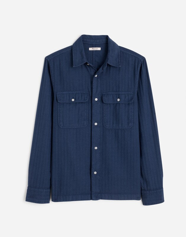 Work Shirt in Cotton-Linen Blend TRUE INDIGO