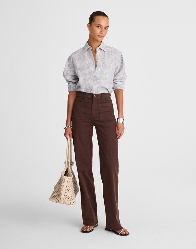 The Emmett Wide-Leg Pant DARK CAROB