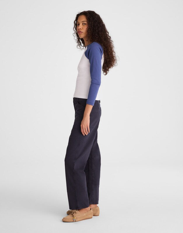 The Darted Barrel-Leg Utility Pant DARK NAVY