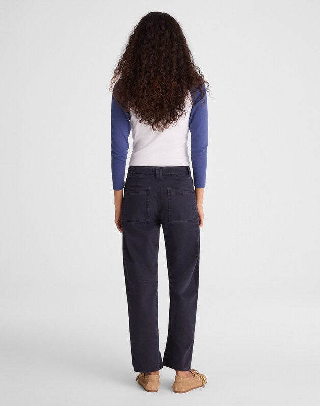 The Darted Barrel-Leg Utility Pant DARK NAVY