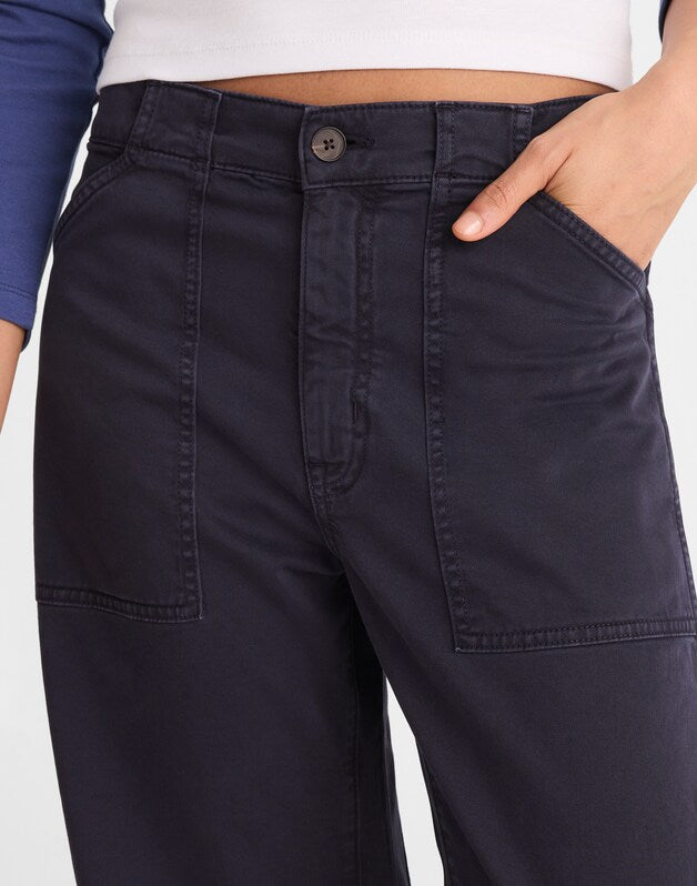 The Darted Barrel-Leg Utility Pant DARK NAVY