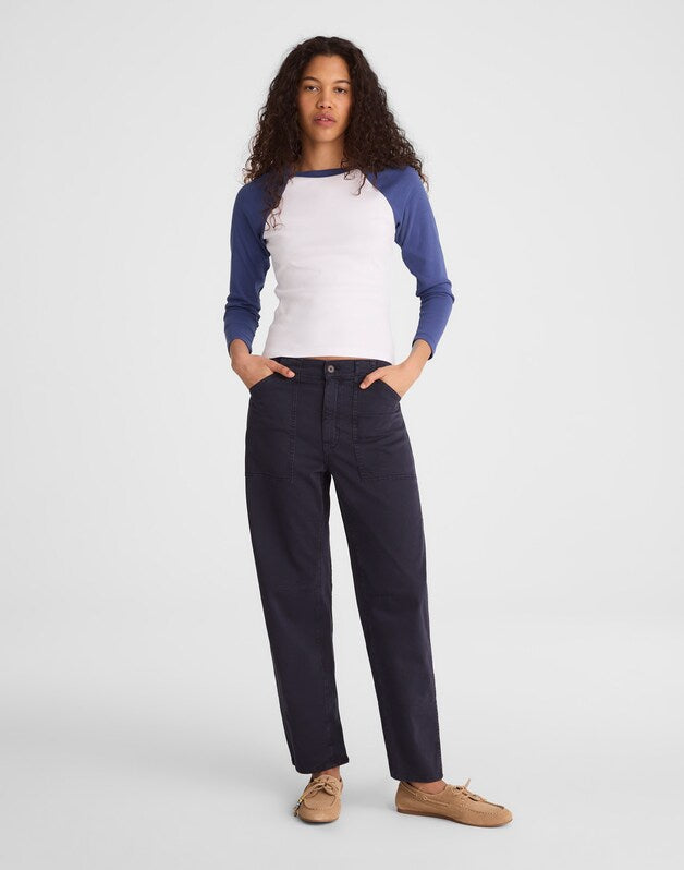 The Darted Barrel-Leg Utility Pant DARK NAVY