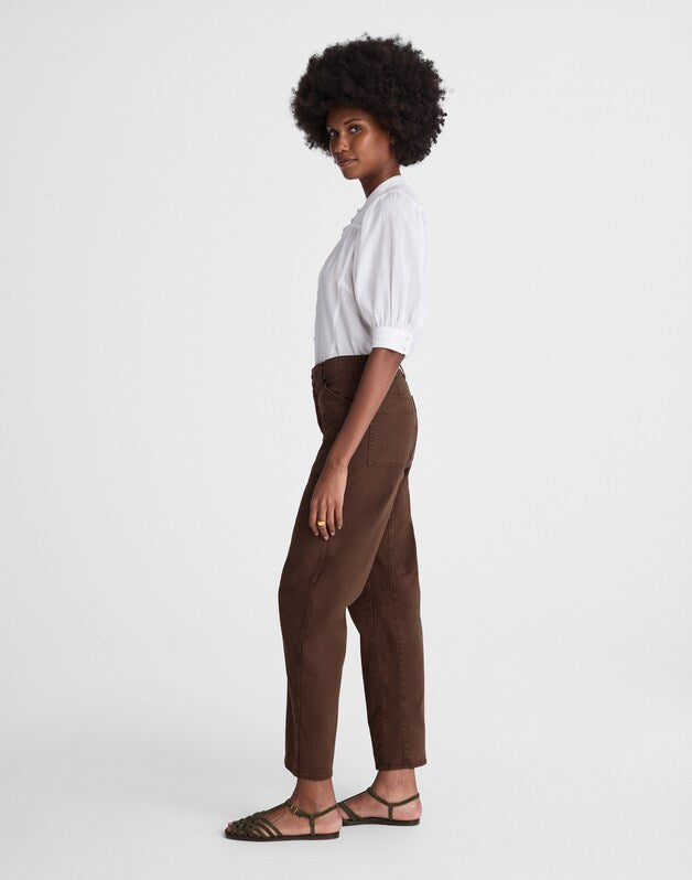 The Darted Barrel-Leg Utility Pant ROASTED CHICORY