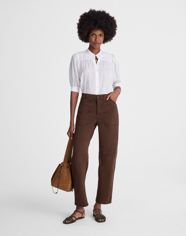 The Darted Barrel-Leg Utility Pant ROASTED CHICORY