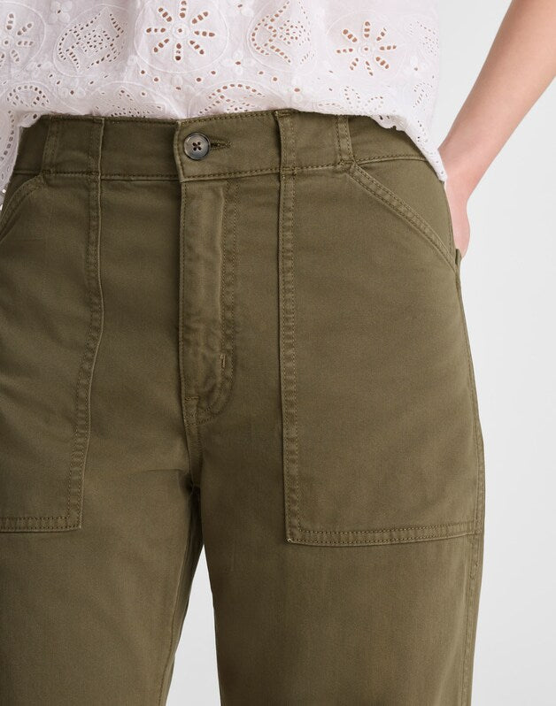 The Darted Barrel-Leg Utility Pant FADED IVY