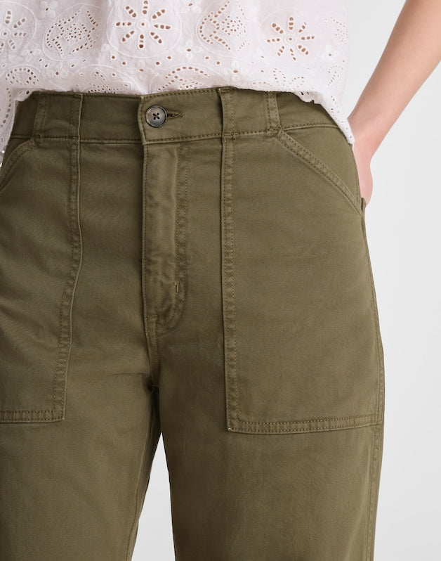 The Darted Barrel-Leg Utility Pant FADED IVY