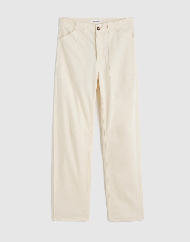 The Darted Barrel-Leg Utility Pant VANILLA