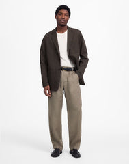 Unstructured Blazer in Cotton-Linen Blend SOFT CHARCOAL