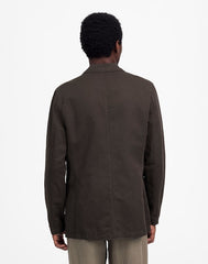 Unstructured Blazer in Cotton-Linen Blend SOFT CHARCOAL