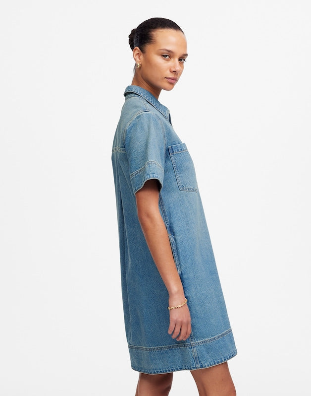 Denim Popover Dress in Robertson Wash ROBERTSON WASH