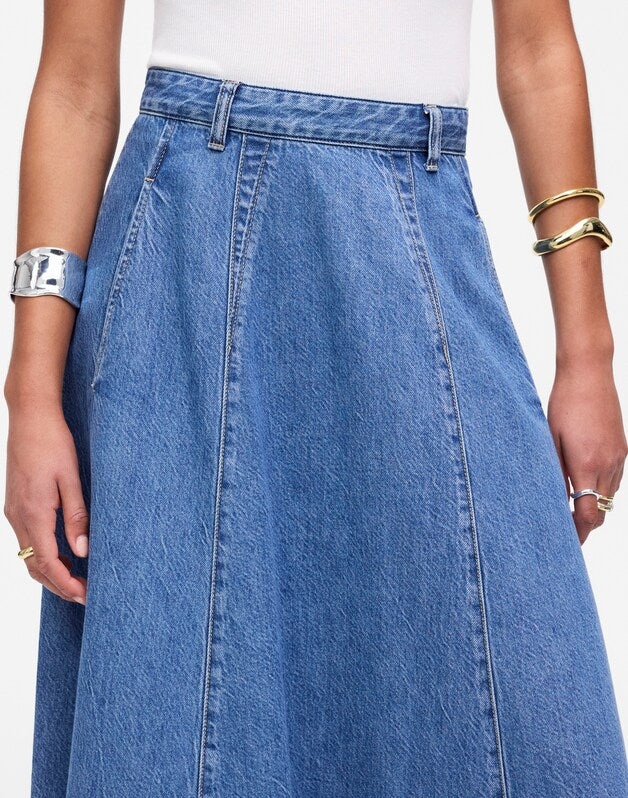 Midi Skirt in Robertson Wash: Airy Denim Edition ROBERTSON WASH
