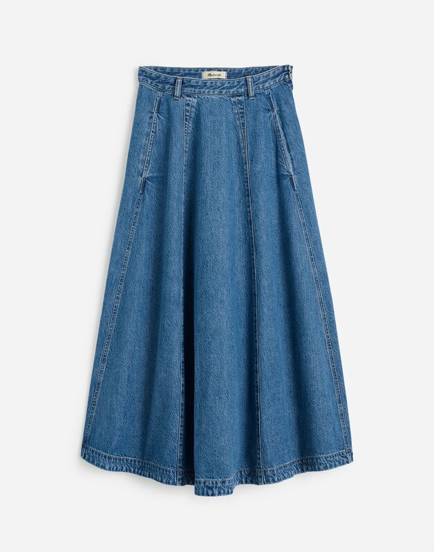 Midi Skirt in Robertson Wash: Airy Denim Edition ROBERTSON WASH