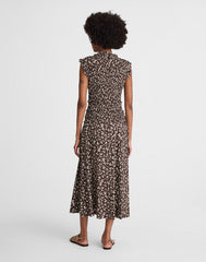 Smocked Sleeveless Midi Dress CARISSA PRINT