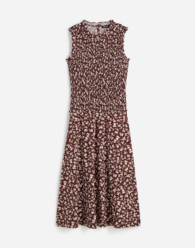 Smocked Sleeveless Midi Dress CARISSA PRINT