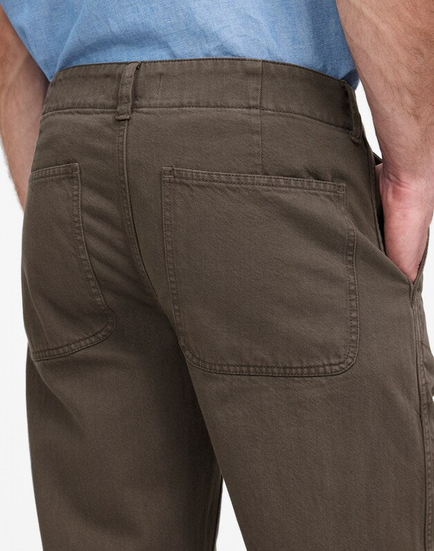 Garment-Dyed Patch Pocket Jeans in Summer Denim BURNT HICKORY