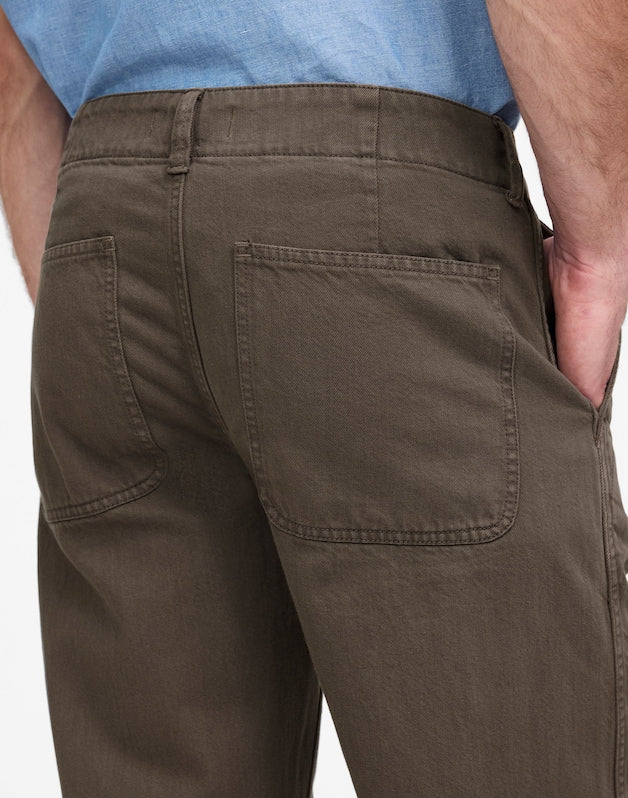 Garment-Dyed Patch Pocket Jeans in Summer Denim BURNT HICKORY