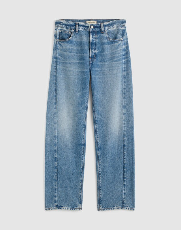 Pieced Barrel-Leg Jeans in Rockcastle Wash ROCKCASTLE WASH