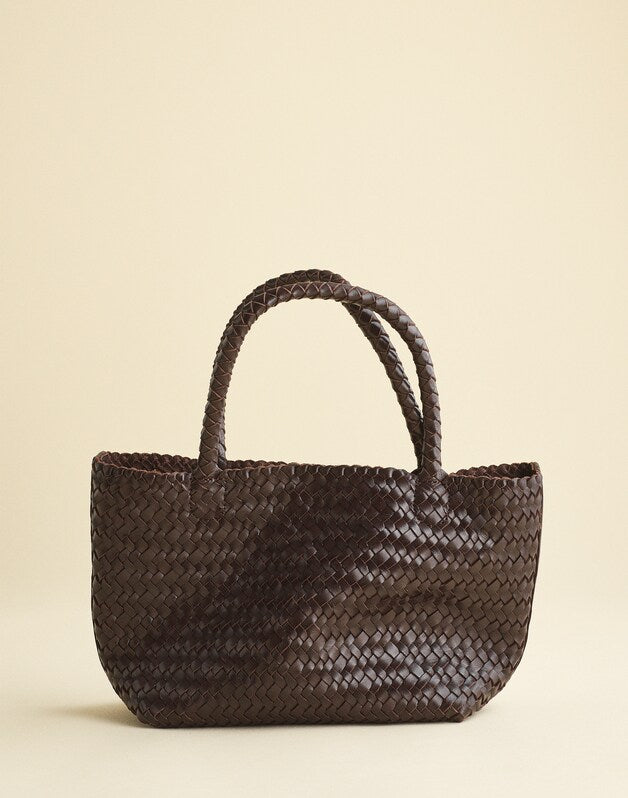 The Handwoven Mini Tote COFFEE BEAN