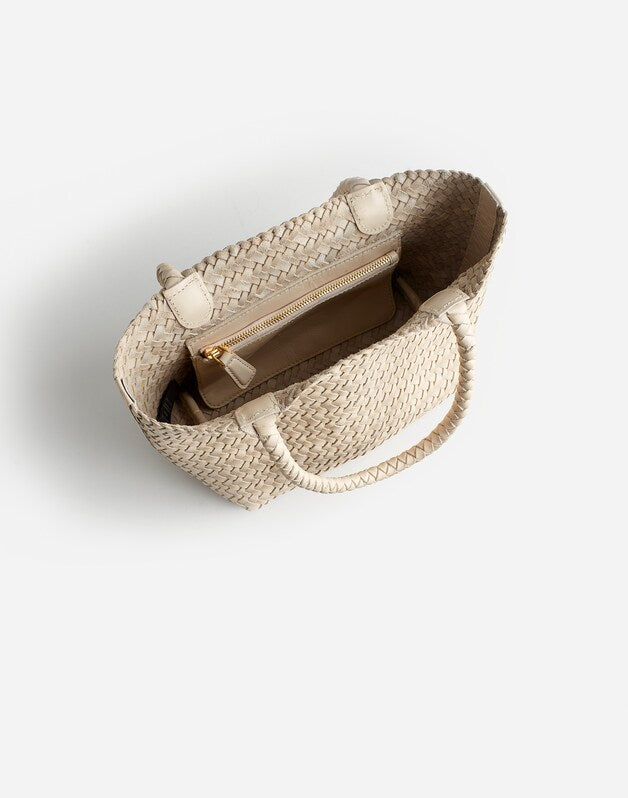 The Handwoven Mini Tote ALABASTER