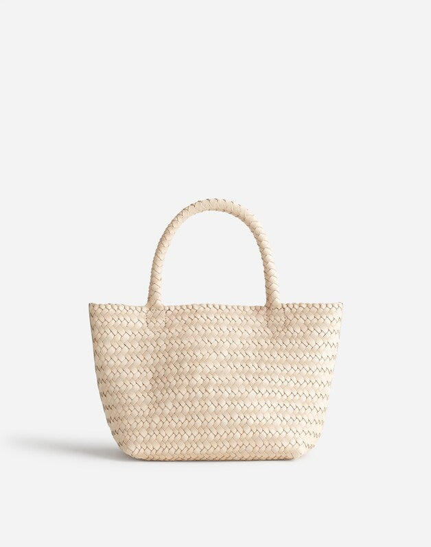 The Handwoven Mini Tote ALABASTER