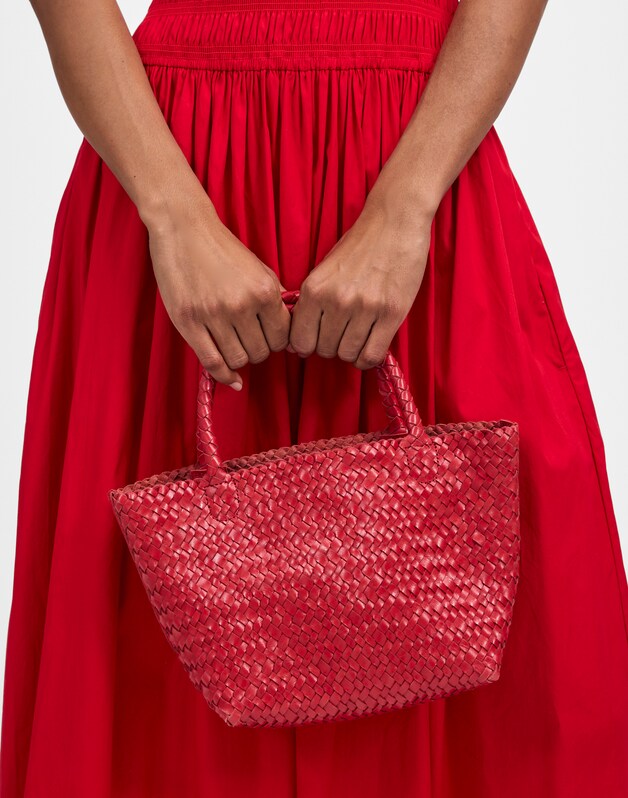 The Handwoven Mini Tote FESTIVAL RED