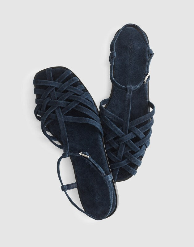The Milano Fisherman Sandal in Suede JUNIPER BERRY