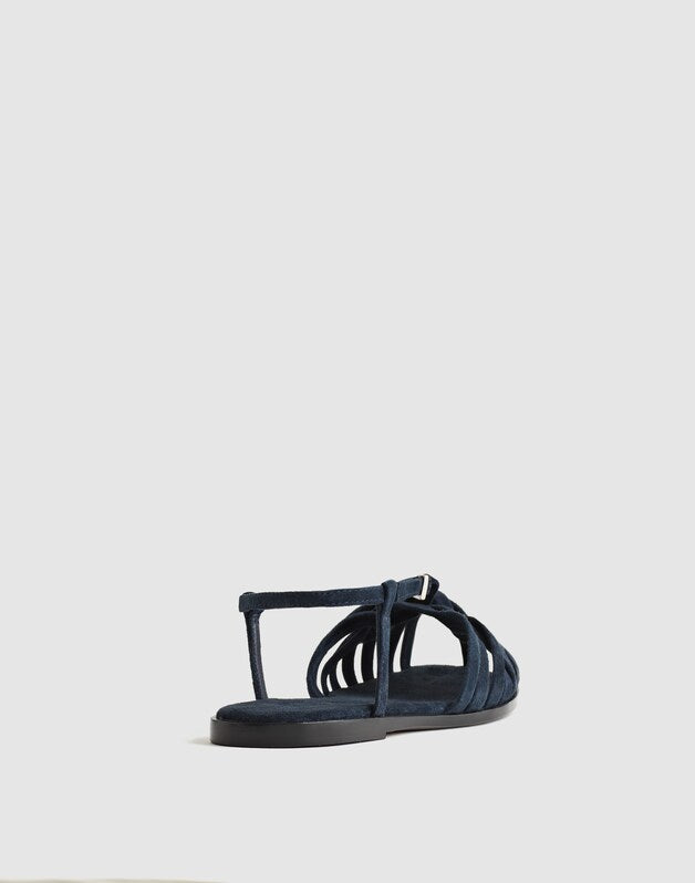The Milano Fisherman Sandal in Suede JUNIPER BERRY