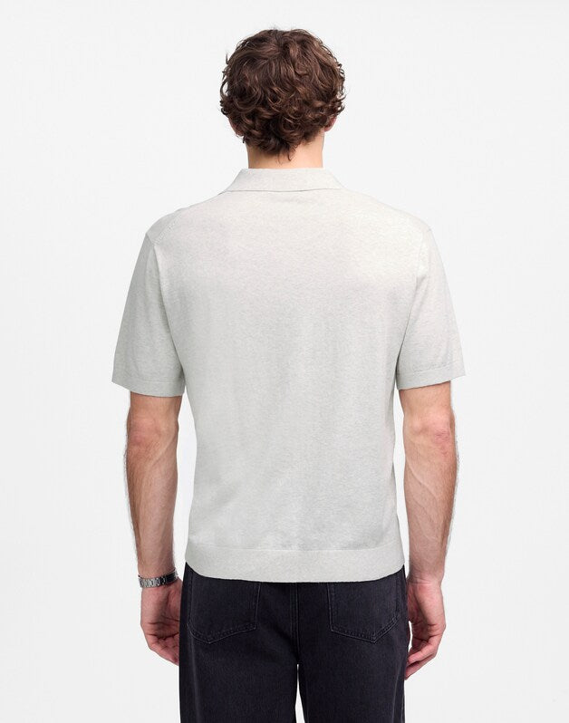 Heathered Three-Button Sweater Polo HEATHER OAT